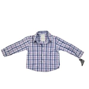 Kids Plaid Shirt - Purple and Blue 12MO SHIRT ONLY